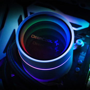 Водяная система охлаждения CASTLE 240EX A-RGB WH в ПК HAFF WHITE PHOENIX